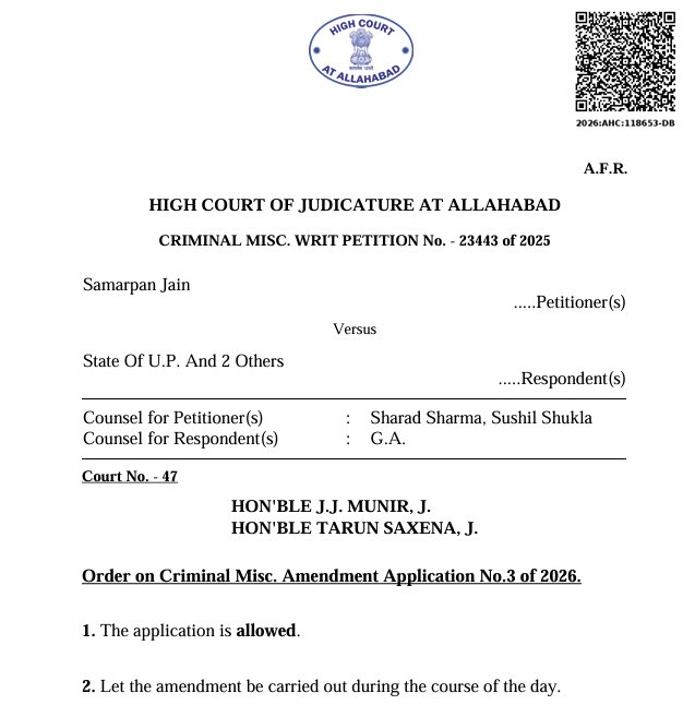 caanupam7's tweet photo. FIR Against an Advocate for Filing a GST Appeal!

In a deeply disturbing case, an Advocate was arraigned as an accused in an FIR merely for filing a statutory GST appeal on behalf of his client and making the mandatory pre-deposit through the Electronic Credit Ledger based on a particular interpretation of law.

The allegation? That the Advocate had “conspired” with the assessee simply because he adopted a legal position while discharging his professional duty.

Coming down heavily on this alarming misuse of criminal law, the Allahabad High Court in Samarpan Jain vs State of U.P. quashed the FIR, chargesheet and cognizance order against the Advocate.

The Court made some profoundly important observations:

“If, for doing a professional act, like preferring an appeal, an Advocate is to be held in conspiracy with his client, it would be the end of the very existence of the Bar.”

The Court further observed that prosecuting lawyers for acts done in their professional capacity would strike at the very roots of the justice delivery system and the citizen’s invaluable right to legal assistance.

An Advocate may be right, wrong or even “utterly wrong” in his interpretation of law — but that can never, by itself, convert professional representation into a criminal conspiracy.