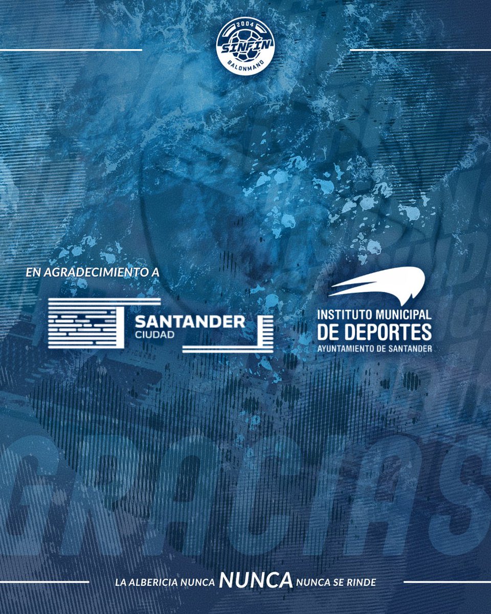 bmSinfin's tweet photo. 💙Cada temporada es posible gracias al apoyo que hay detrás, como el del Ayuntamiento de Santander y su Instituto Municipal de Deportes 

Sin su confianza nada sería posible y este club lleva siempre por bandera el ADN de Santander ⚪️ 🔵

🔵⚫️ #AúpaSinfín #LaAlbericiaNuncaSeRinde https://t.co/pZsq5Y4Adu