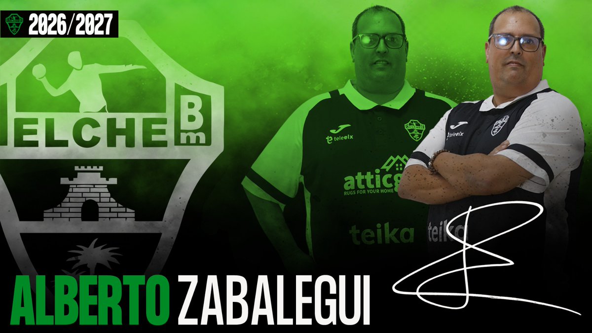 cbm_elche's tweet photo. 📝 𝗣𝗟𝗔𝗡𝗜𝗙𝗜𝗖𝗔𝗖𝗜𝗢́𝗡 #Atticgo |

🟩 𝗔𝗟𝗕𝗘𝗥𝗧𝗢 𝗭𝗔𝗕𝗔𝗟𝗘𝗚𝗨𝗜 2026/2027

ℹ️ El entrenador navarro renueva su contrato y asume las riendas del primer equipo sénior femenino del #CBMElche durante la próxima temporada.

🟩 #Ah8raMasFuertes 🟩 https://t.co/t1JvAGCfZ7