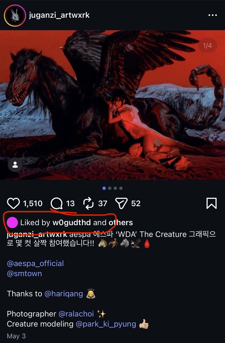 aesunova's tweet photo. what kills me is the AI artist who did this was liking WDA teasers 😭😭😭 https://t.co/Mi9KpJ8S1h