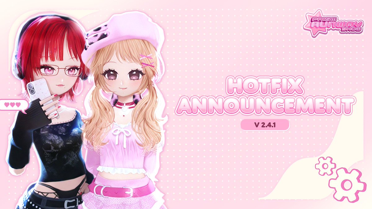 PrismRunwayShow's tweet photo. 🔧PRS Hotfix (v2.4.1) is LIVE!✨
A small hotfix has been applied today!

✔️ Fixed an issue where item prices were not displaying properly in the UI
✔️ Fixed the sorting order for Pattern Favorites

https://t.co/lRc5oRyr25

#PRS #Roblox #PrismRunwayShow https://t.co/lXdDYrUl2J