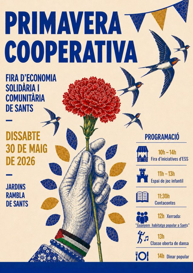 ciutatinvisible's tweet photo. La construcció quotidiana d'alternatives econòmiques cooperativistes en el treball, el consum o l'habitatge també necessita de moments on repensar-les i celebrar-les. Per això benvinguts els #10anysRecooperantBarcelona de @coopolis_bcn i la #PrimaveraCooperativa de @santscoop! https://t.co/nEyEP6hrgK
