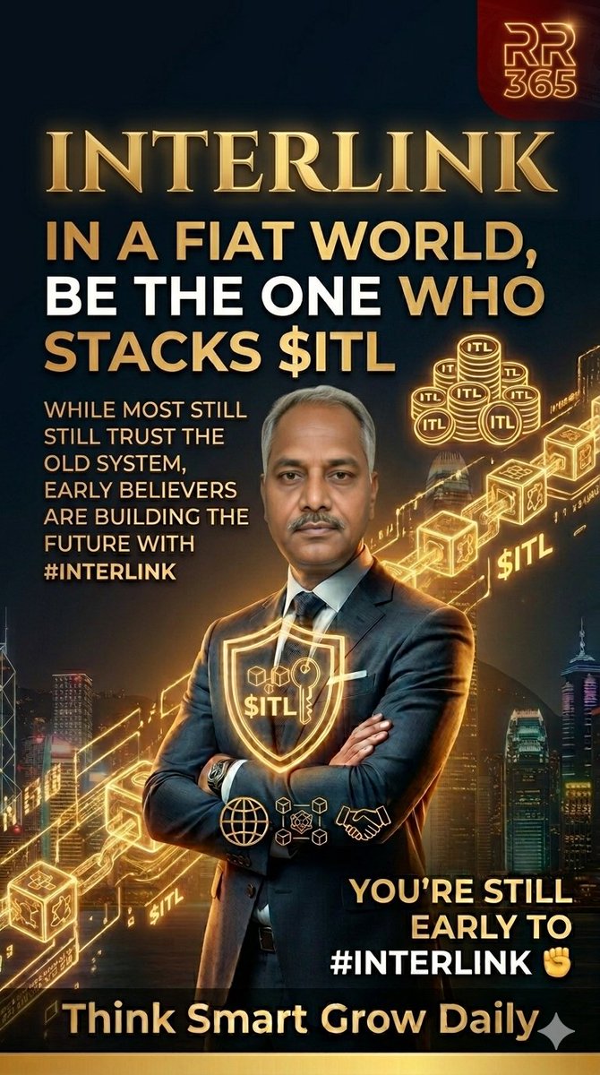 GRamudu18's tweet photo. Don't just watch the future—build it. Stacking $ITL is the smartest move of 2026. Join us. ✊🌐 #Interlink #ITL #ThinkSmartGrowDaily https://t.co/I0ZUUIzuQz