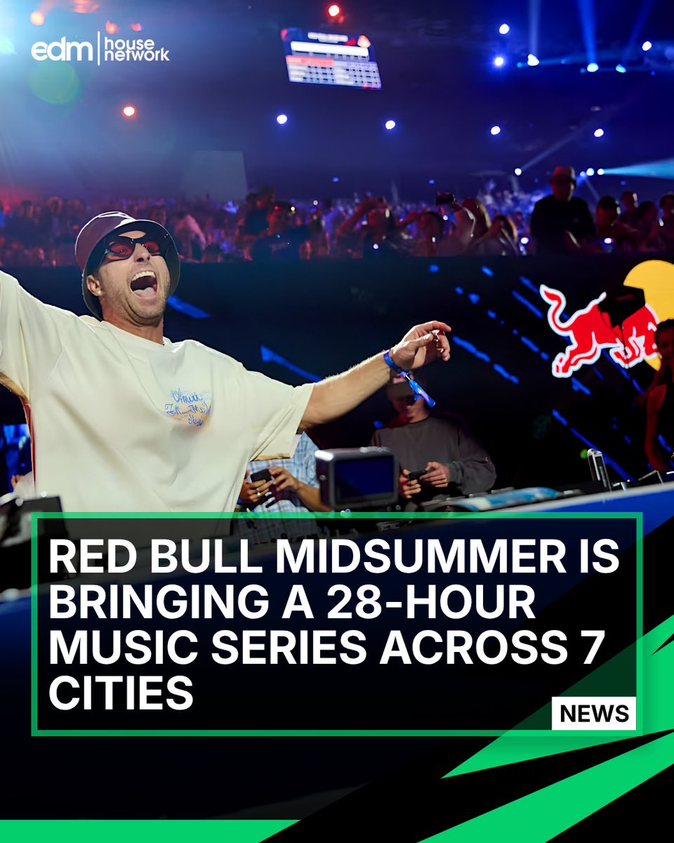 EDMHouseNetwrk's tweet photo. . @redbull Midsummer is a new 28-hour global electronic music series on June 20, connecting Tokyo, Mumbai, Vienna, Berlin, London, New York, and Los Angeles in one synchronized sequence.

Read more: https://t.co/XOIysIOFHK https://t.co/Umqx2yELAH