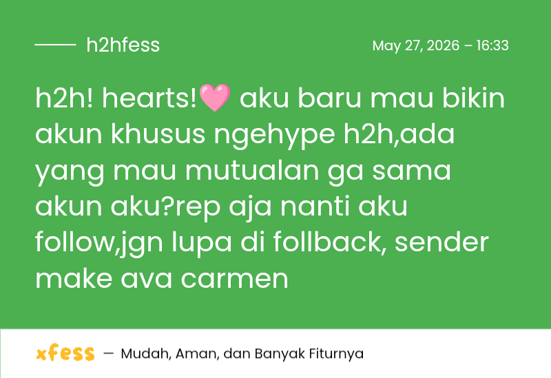 ON || H2H MENFESS tweet media
