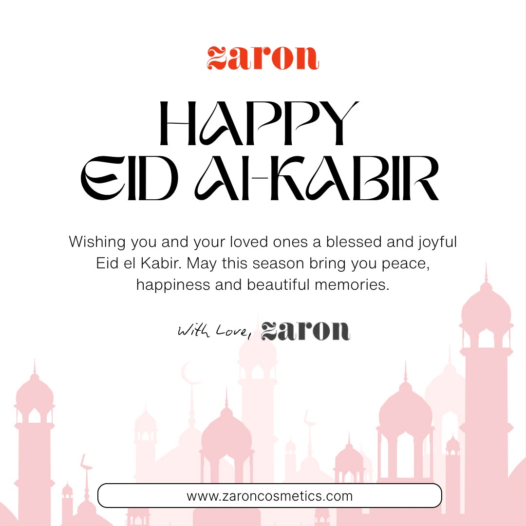 ZaronCosmetics's tweet photo. May this Eid al-Kabir bring peace, happiness, and countless beautiful moments to you and your loved ones 🌙✨

Happy  Eid Mubarak 🤍

#EidMubarak #EidAlKabir #HappyEid #SalahCelebration https://t.co/TWcQYf0iHT