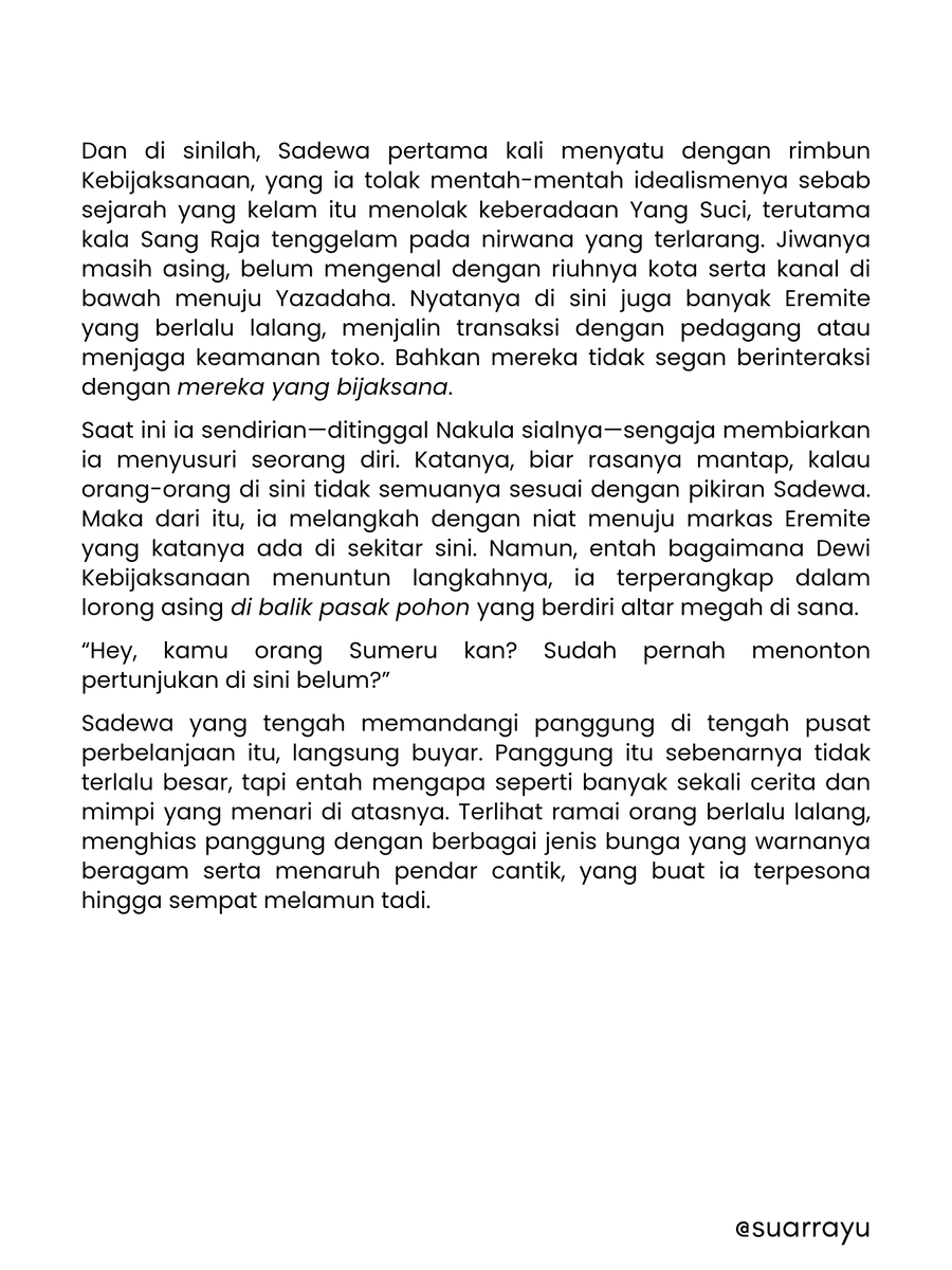 suarrayu's tweet photo. #beernote au || eremite!beer x dancer!note 
cw // kissing , mentioning discrimination  

bahkan jika samsara terulang kembali detik ini, ia sama sekali tidak keberatan kalau penari sabzeruz adalah dirinya. 

ditulis oleh suarrayu. 
ib: nnekoninaritaii https://t.co/RRrLUaz022