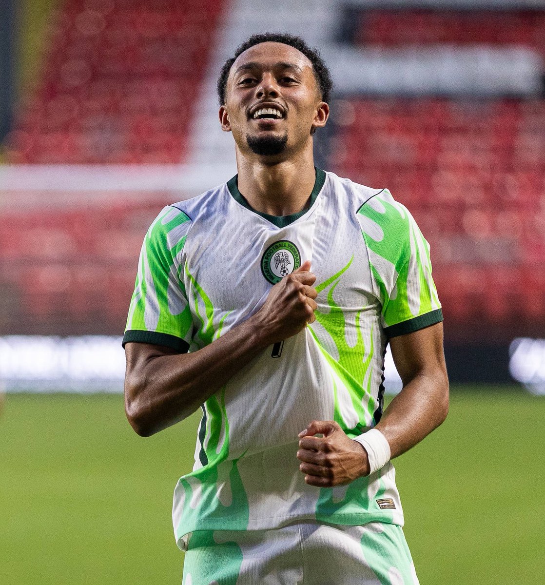 Brilamedia's tweet photo. 🚨🗣️ Eric Chelle on Femi Azeez’s performance:

“Congratulations to Azeez on his brace. Our objective was to ensure they run a lot and play a high-pressure game for 90 minutes, and they did not do this. We will analyse his performance, he lost the ball a lot and couldn’t win some back. I was not happy. If I wake up in a good state of mind and want him in the squad for the Portugal and Poland friendlies, he’ll get called up or not.”