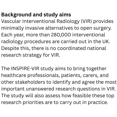 ISRCTN's tweet photo. Identifying needs and setting priorities in research for vascular interventional radiology. The INSPIRE-VIR study registered at #ISRCTN by @INSPIRE_VIR @BSIR_News @RCRadiologists @PlymUni @UHP_NHS

https://t.co/Ma37cmlwOJ

#clinicaltrials https://t.co/lfNvLqGDKf