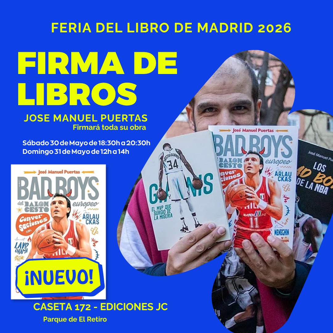 josempuertas's tweet photo. 🙂 ¡Muy contento de estar este fin de semana en la @FLMadrid para pasar un buen rato hablando con tod@s vosotr@s de #baloncesto y lo que se tercie!

🗓 Sábado 30 de mayo de 18:30 a 20:30h h y domingo 31 de mayo de 12 a 14h en la caseta 172 (Ediciones JC).

😉 ¡Nos vemos allí! https://t.co/ohVj9lWEb1