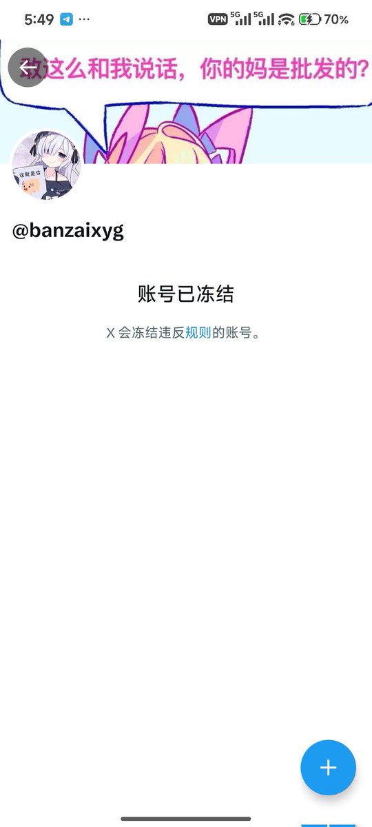 Pikaunderlight's tweet photo. 被封禁了 不知道为什么 https://t.co/oEZgSpnLpj