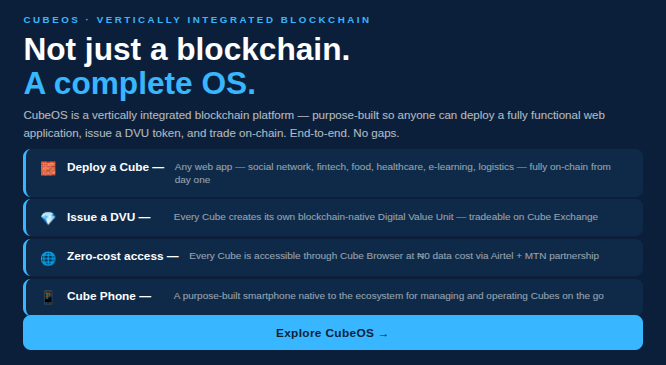 cubeoss's tweet photo. I don't think you have ever seen anything quite like CubeOS
It's not a blockchain. It's a complete operating system for business — build, deploy, trade, all on-chain, all connected.
This is what Web3 was supposed to look like.
#CubeOS #dfuel #Blockchain #OnChain https://t.co/KLxTCOjsbT