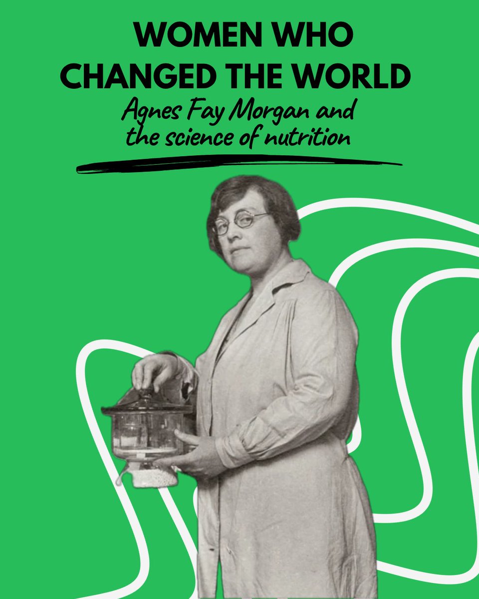 iCookHealth's tweet photo. 🧪 Before nutrition science became mainstream, Agnes Fay Morgan was already researching vitamins, ageing, and how food affects health.

Women in STEM have been changing the world for far longer than most history books admit 💚

#WomenInScience #STEM #Nutrition https://t.co/Fnkr7qf3VQ