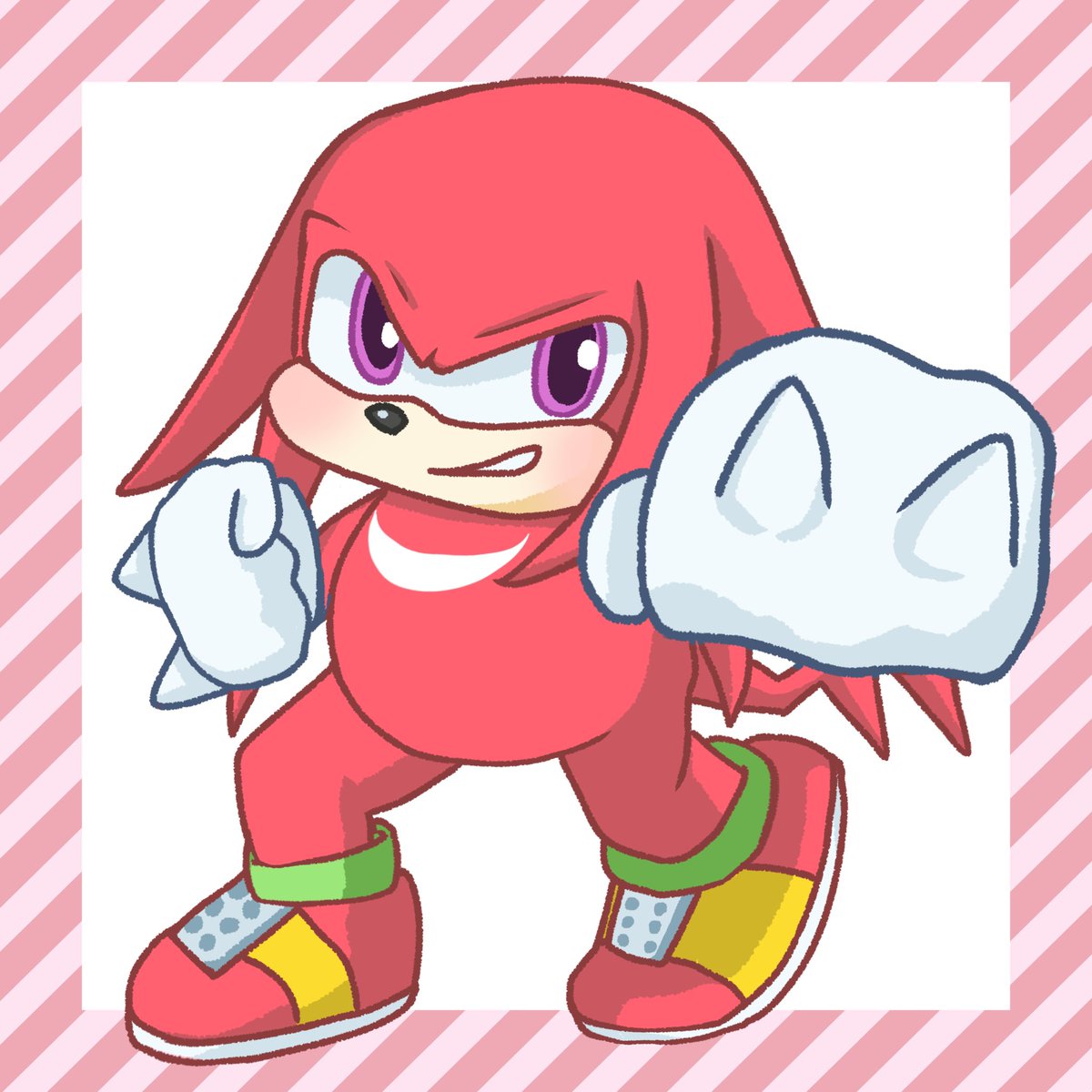 ソニックシリーズキャラFA その4！ ナックルズ・ザ・エキドゥナ描き