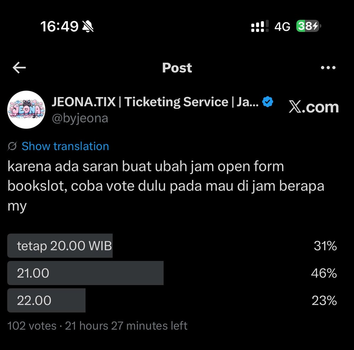 JEONA.TIX | Ticketing Service | Jaswar BTS tweet media