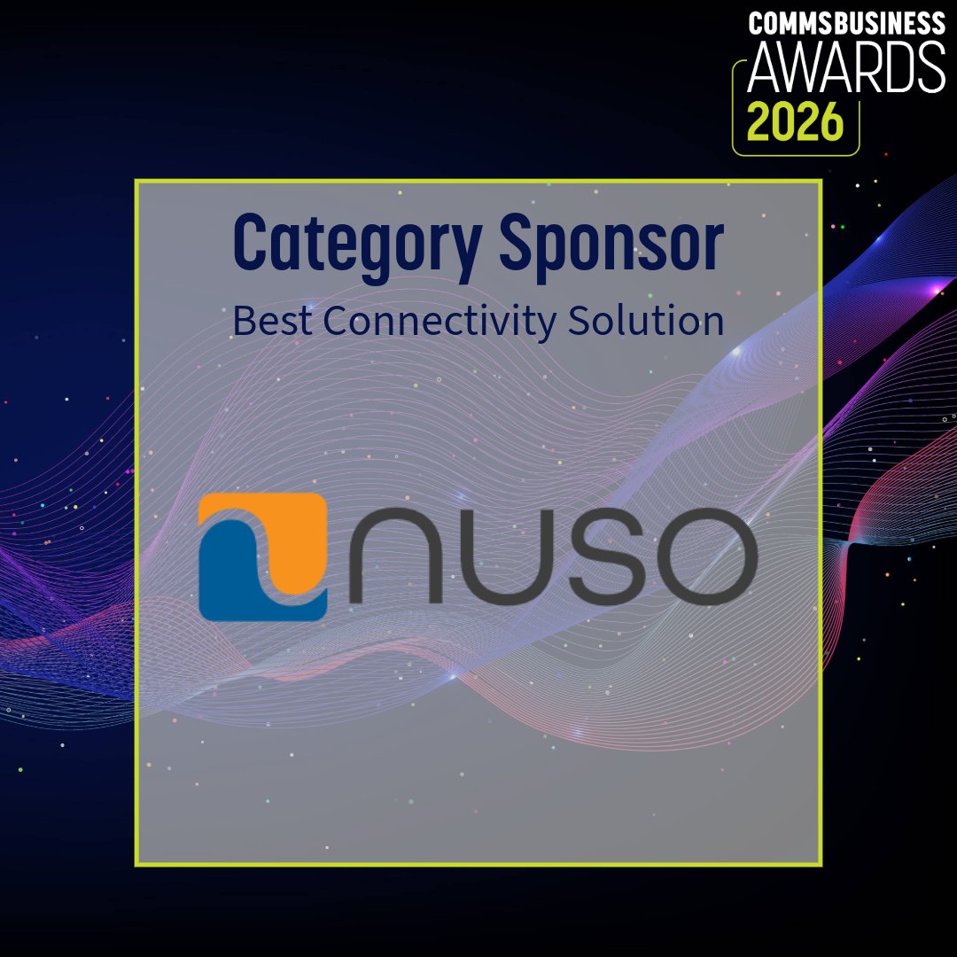 CommsBusiness's tweet photo. We’re welcoming @nusocloud as a Category Sponsor of the 2026 Comms Business Awards 🌟

A global business that delivers different cloud communication solutions through channel partners.

More about Nuso and other sponsors here
👉 https://t.co/smpohdmVeW:  https://t.co/smpohdmVeW https://t.co/NkD1ucZd3z