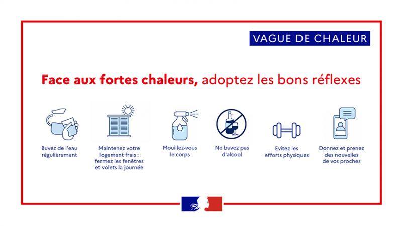 Prefet88's tweet photo. #VagueDeChaleur ��️ | Adoptez les bons réflexes
Les fortes chaleurs annoncées cette semaine invitent chacun à rester vigilant et à adopter quelques gestes simples, en particulier pour les personnes âgées, les enfants et les personnes fragiles.
💧 Pensez à :
▪️ boire régulièrement de l'eau ;
▪️ éviter les efforts physiques aux heures les plus chaudes ;
▪️ maintenir votre logement au frais ;
▪️ donner et prendre des nouvelles de vos proches les plus vulnérables.
⚠️ En cas de malaise ou de coup de chaleur, appelez immédiatement le 15.