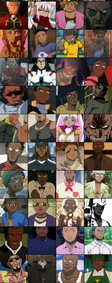 GodspowerP754's tweet photo. "also the fact that there ARE black people in anime it’s just 90% of the time racist as hell"

Nigga you didn't even look https://t.co/J9uaxyeg3u