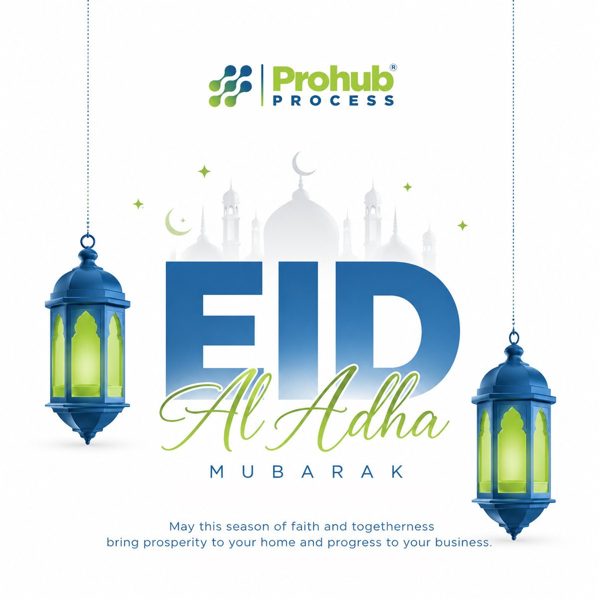 Prohubprocess's tweet photo. Eid Al-Adha Mubarak
Wishing you a season of faith, togetherness, prosperity, and growth.

Prohub Process

#EidAlAdha #EidMubarak #Prosperity #ProhubProcess https://t.co/K6tA9u4X2g