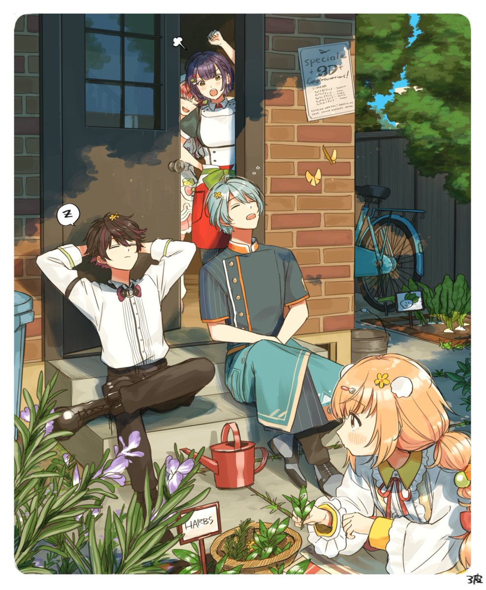 ha_nonbiri's tweet photo. すぺしゃーれ、開店準備中…？☀️

#すぺしゃー絵
（裏庭捏造） https://t.co/7bps8yo3YL