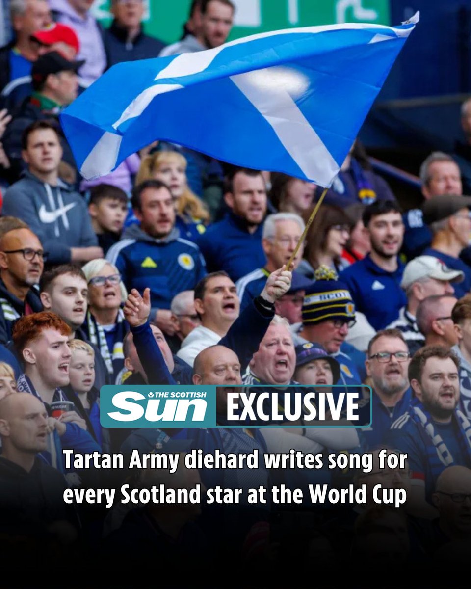 scotsunsport's tweet photo. EXCLUSIVE: Tartan Army diehard writes song for EVERY Scotland star at the World Cup

https://t.co/0HTQTgIvC7 https://t.co/GNXf08LEVx