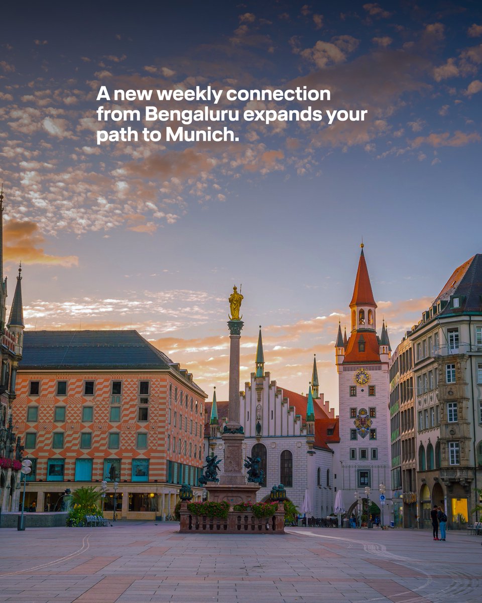 Lufthansa_India's tweet photo. Our expanded schedule introduces two additional weekly flights from Chennai to Frankfurt, complemented by an additional flight from Hyderabad and a new weekly connection from Bengaluru to Munich.
Book Now: https://t.co/mtm2RKsDkP
#Lufthansa #AdditionalFlights https://t.co/lXw5bUlrmf