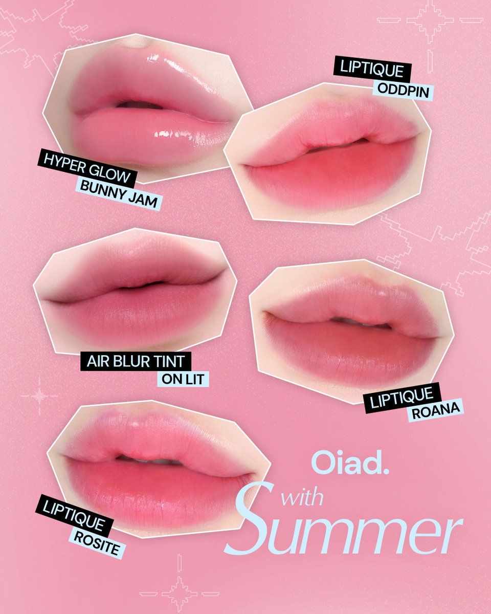 Oiad_jp's tweet photo. 𝙁𝙞𝙣𝙙 𝙔𝙤𝙪𝙧 𝙊𝙞𝙖𝙙 𝙇𝙞𝙥✦⁺₊✧°｡⋆

𝙊𝙞𝙖𝙙のリップを
パーソナルカラー別でご紹介🎨

𝟭. 𝙇𝙄𝙋𝙏𝙄𝙌𝙐𝙀
Oiadの定番アイテム！
24時間色持ちするリップタトゥーで
これからの夏のレジャーにもぴったり👙🐬

𝟮. 𝙎𝙇𝘼𝙔𝙉 𝙃𝙔𝙋𝙀𝙍 𝙂𝙇𝙊𝙒
迷ったらコレ！のぷるんとティント🫧
唇を可愛く見せるグロウ感と色持ちで
シチュエーションを選ばない万能アイテム！

𝟯. 𝙎𝙇𝘼𝙔𝙉 𝘼𝙄𝙍 𝘽𝙇𝙐𝙍 𝙏𝙄𝙉𝙏
こんな質感はじめて...な
不思議なふわじゅわティント💭
Oiadならではの色持ちも完璧で
優しい雰囲気を演出したい時にピッタリです！

インスタでは全29色が確認できます♪
なりたい雰囲気に合わせて
自分にぴったりの1本を見つけてみてください💄

🗣️💭
(明後日からのメガ割では
好きなリップを選んで2つで2,480円~~~...!)