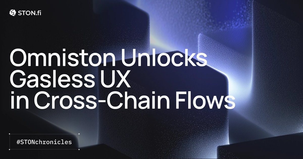 ston_fi's tweet photo. 🗿 #STONchronicles: Omniston unlocks gasless UX for cross-chain flows.

Most DeFi flows still have the same blocker: you have the token, but you can’t act because you’re missing gas (TON on TON, ETH on Ethereum, etc.).

Omniston’s new cross-chain execution model introduces a gasless UX scenario via order settlement — a clear step from swap aggregation toward a cross-chain execution layer.

How a gasless order works:
1️⃣ Users sign a message in their wallet (authorization)
2️⃣ A resolver submits the on-chain transaction and pays gas
3️⃣ Contracts verify the signature and execute the order

The gasless flow is accessible in a sandbox, when the source chain is EVM. If the source chain is TON, gas is still required (for now)

Cross-chain flows get smoother, while the execution layer underneath gets more powerful.

Link for a full breakdown of gasless UX in comments 
👇
#Omniston #DeFi #crosschain #TON