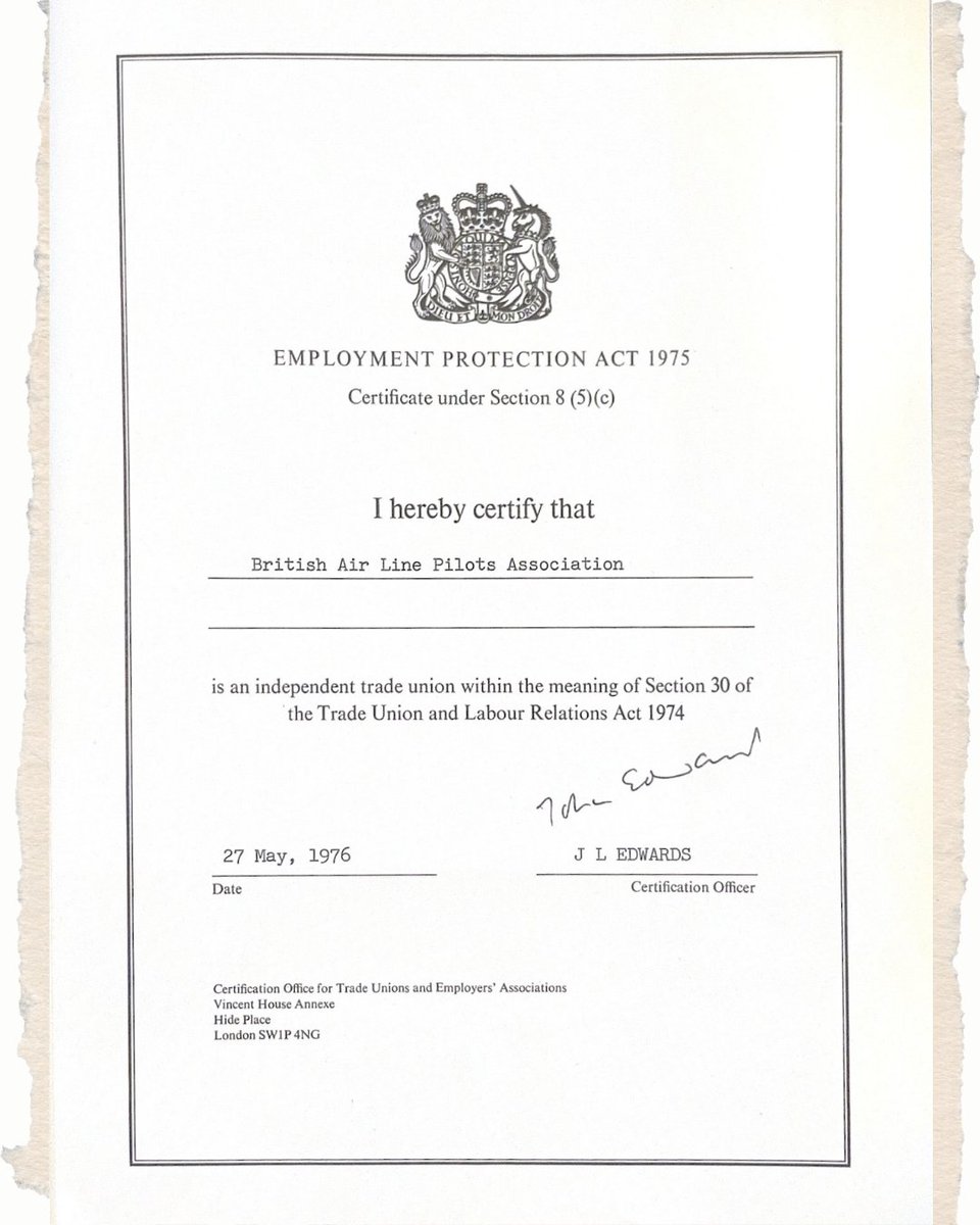 BALPApilots's tweet photo. 🗓️50 YEARS AGO TODAY. 

May 27, 1976 marked a turning point for UK aviation: we became a trade union. Today, we celebrate our history and reaffirm our mission: to protect the rights and lives of UK pilots. We are proud to be the union for pilots. https://t.co/fo9DP7y8TX