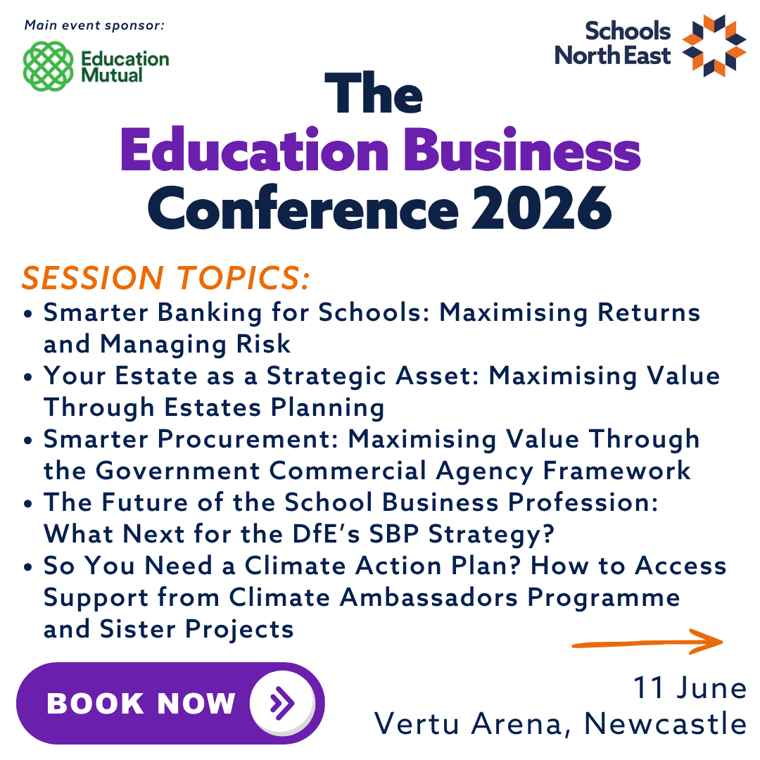 SCHOOLSNE's tweet photo. 🚨 15 days #SNEedubusiness26 

Join @educationgovuk &amp;  professionals on 11 June at Vertu Arena, Newcastle.

Topics include:
✅ Inspection readiness
✅ AI &amp; cost efficiencies
✅ Digital risk management

Learn more: https://t.co/L76YgidZrK

#edux #edutwitter https://t.co/s8hLuyBWqK