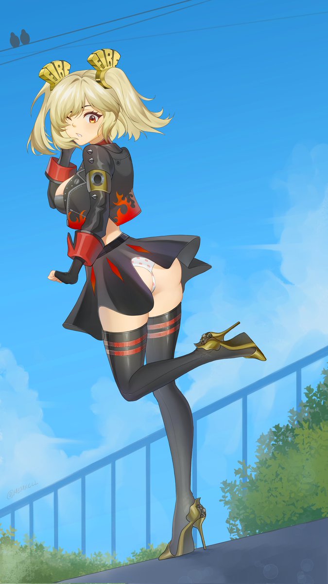 TheCottonTailor's tweet photo. Dont judge me! I needed more Burnice comms in my life :3
It took me a moment, but the undies aren't polka dots! they are strawberries! adorable 
.....now to figure out what else to do with her...
artist: @memxcll https://t.co/dfwJ7hjG54