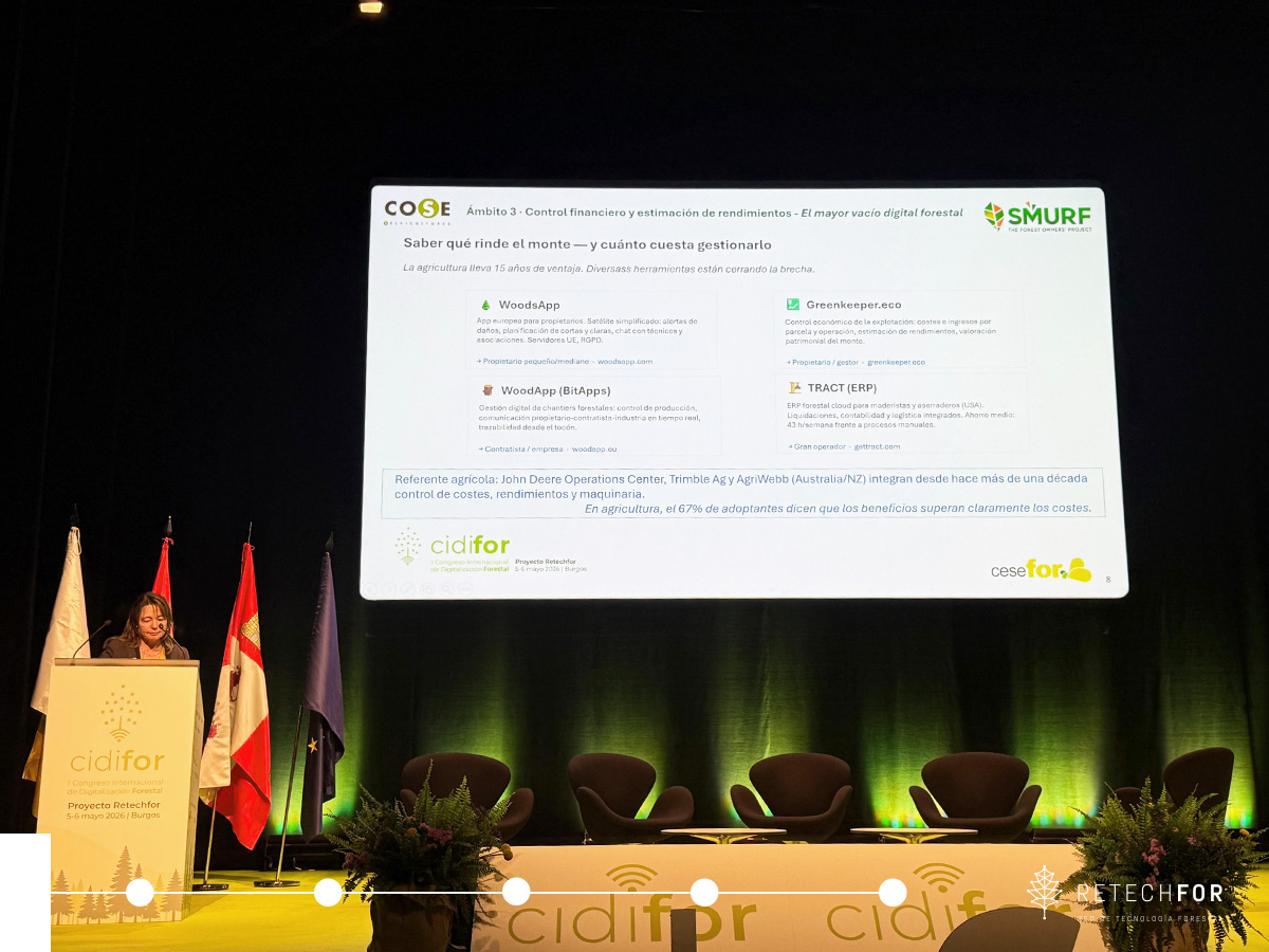 RetechFOR's tweet photo. . @Selvicultores también ha tenido representación en @_cidifor. Ha sido a través de su gerente, Patricia Gómez, quien ha impartido la ponencia titulada "Análisis europeo de #HerramientasDigitales para el propietario y el #GestorForestal en el marco del... https://t.co/gLzc0tRhpH