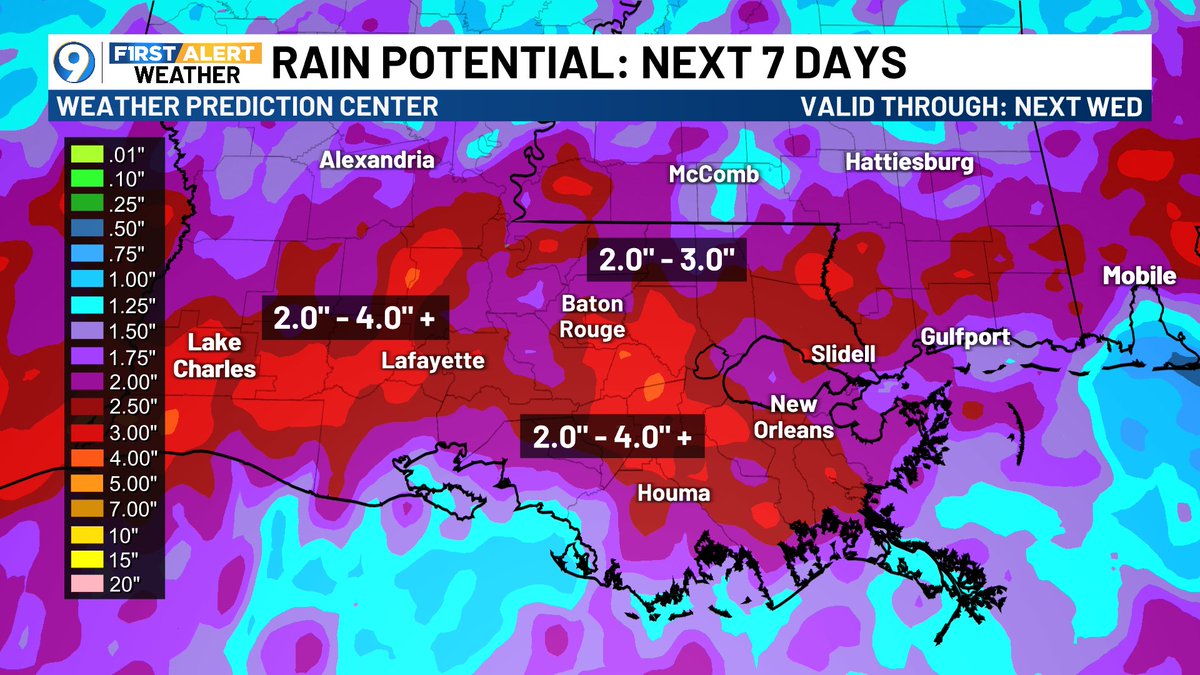 JaredWAFB's tweet photo. WET WEATHER WEDNESDAY...Here comes the rain...After taking a day or two off from wet weather, it will move back in later this morning into the afternoon. A FLOOD WATCH remains in effect through 7AM for locally heavy downpours. Today should be our highest rain chance of the week. https://t.co/Y6bT3oP5x6