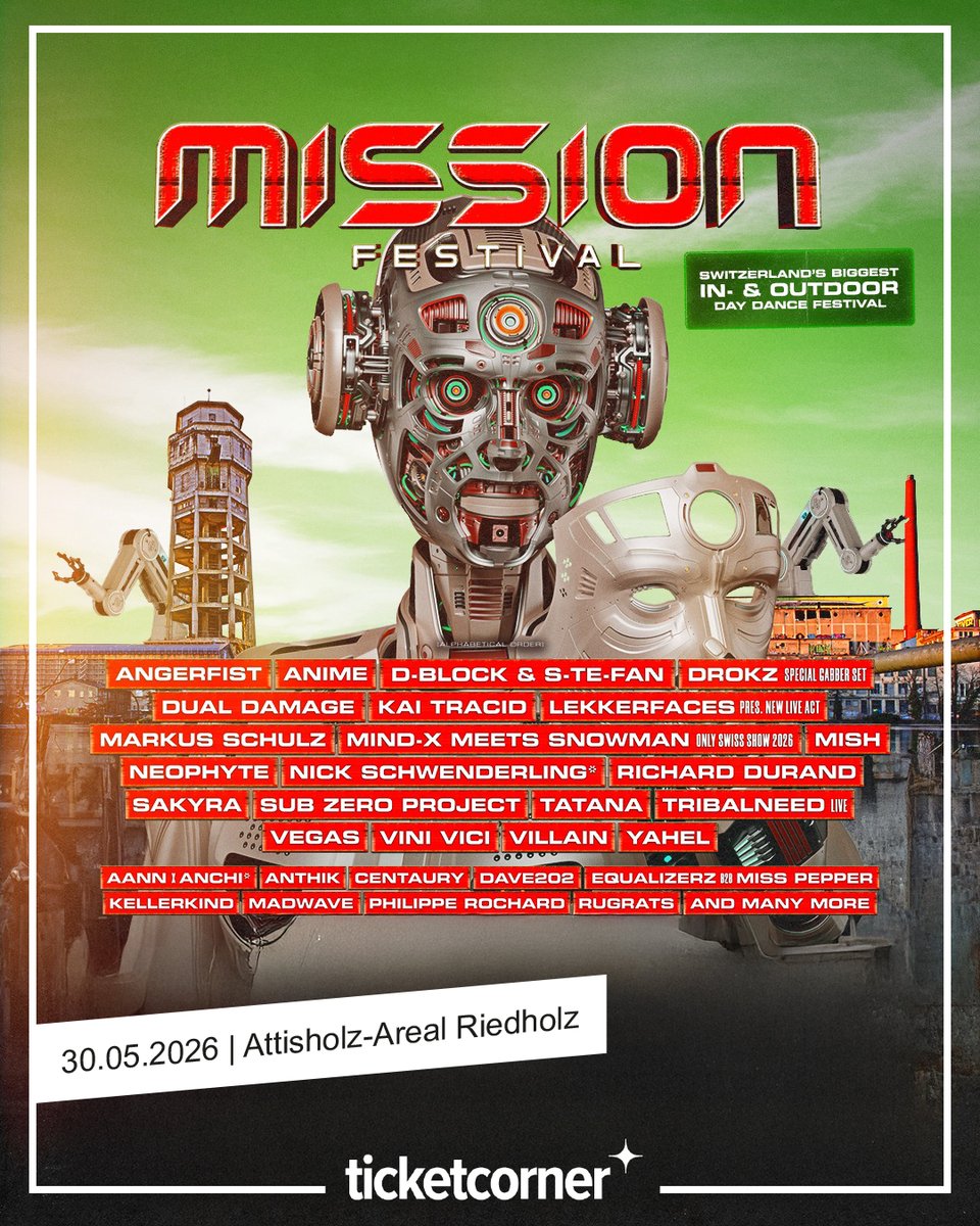 Ticketcorner's tweet photo. Noch keine Pläne fürs sonnige Wochenende? WE GOT YOU! ☀️😎

Das Mission Festival bringt Festival-Vibes, gute Musik und Sommerstimmung. 🔥

🎟️ Tickets findest du hier: https://t.co/bJIwcePfgE https://t.co/uGDpaxD4k8