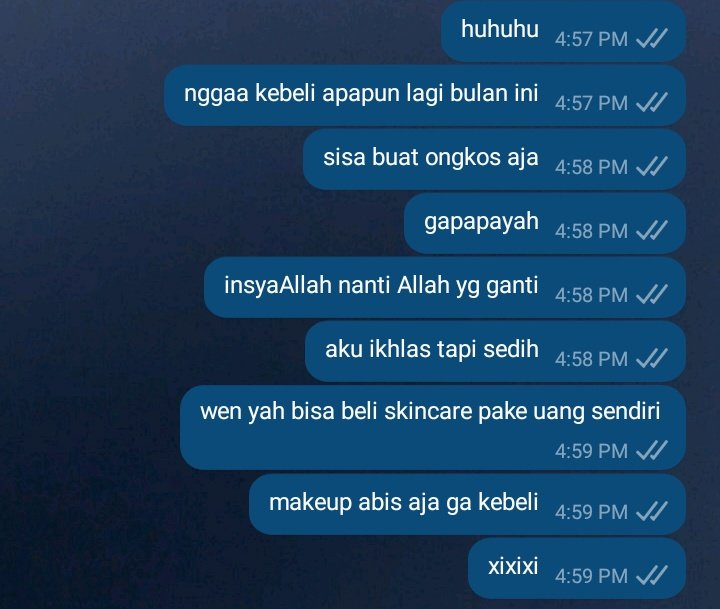 iikanpaaus's tweet photo. waktu kecil aku kira kalo udah kerja jd bisa beli apa aja yg aku mau karna aku udah punya uang sendiri, ternyata uangnya harus dikasih ke org rumah sebagai tanda terimakasih karna udh ngurusin aku dan bolehin aku tinggal di rumah mereka ya.. https://t.co/Qd7O7OdG5k
