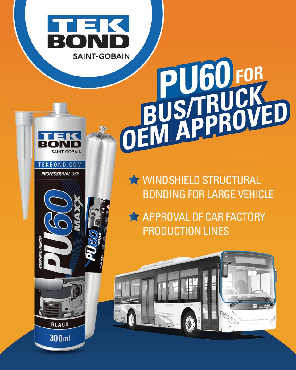LeaderJoin's tweet photo. Buses &amp; trucks demand more
bigger structures, stronger vibrations, higher use.
PU60 is built for it:
✔ Large vehicle windshield bonding
✔ OEM production line approved
✔ Proven long-term stability
Built for heavy-duty jobs.
#TruckRepair #BusMaintenance #Windshield #Adhesives https://t.co/JycjMFPSbi