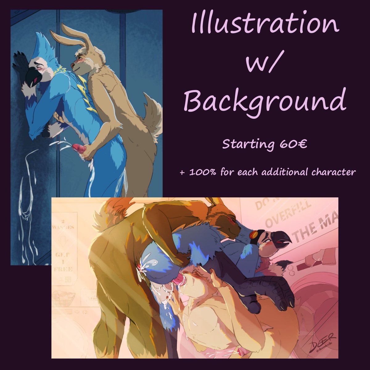 Deerdevilee's tweet photo. 🤍Commission Info🤍  

Please DM me if interested  

I would be honoured to draw your characters 🤍 

 [ #commission #artshare #illustration #nsfw #oc #characters #commissionsopen #sketch #furryart #painting #fanart #digitalart] https://t.co/b5Z3aklVrQ