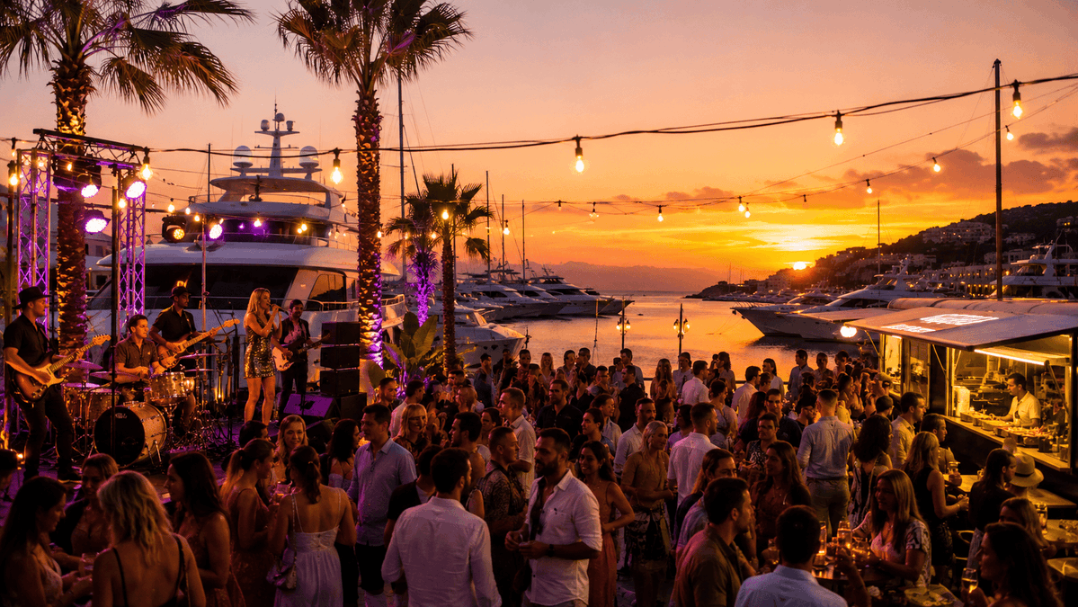 BHHSSpain's tweet photo. 🎶Un muelle iluminado.

Música en vivo.
Food trucks.
Y el Mediterráneo de fondo.

Así será La Verbena en Puerto Portals este 5 de junio.

El plan perfecto para dar la bienvenida al verano en Mallorca.

Lee el artículo completo aquí 👉 https://t.co/XMt61WooAm https://t.co/31MwBFAH0e