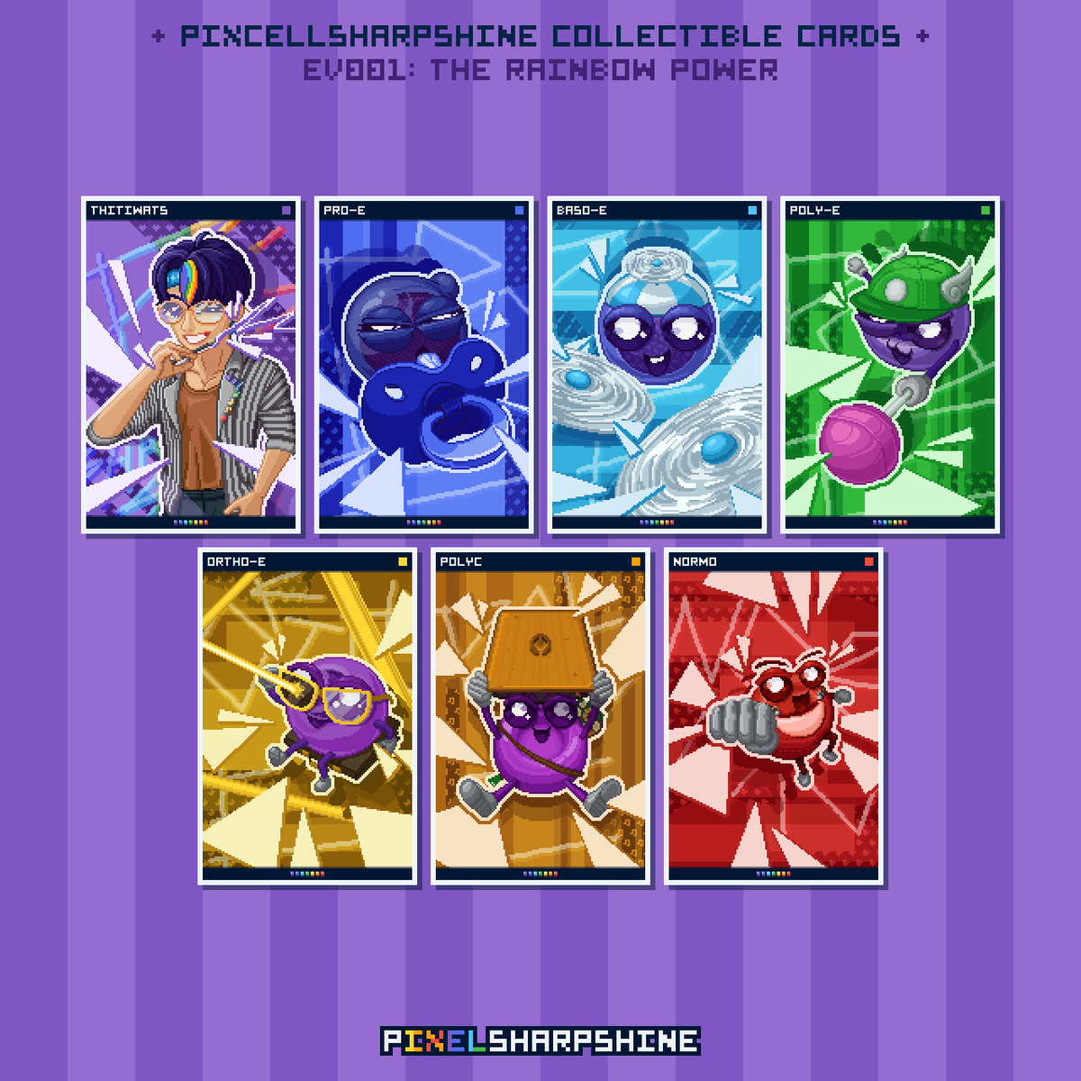 pixelsharpshine's tweet photo. PIXCELLSharpShine Collectible Cards
EV001: The Rainbow Power

PS[EV001]-000 ThitiwatS

#PixelSharpShine #PSSharpShine
#PIXCELLSharpShine
#PixelArt https://t.co/Vn23s8Z0Co