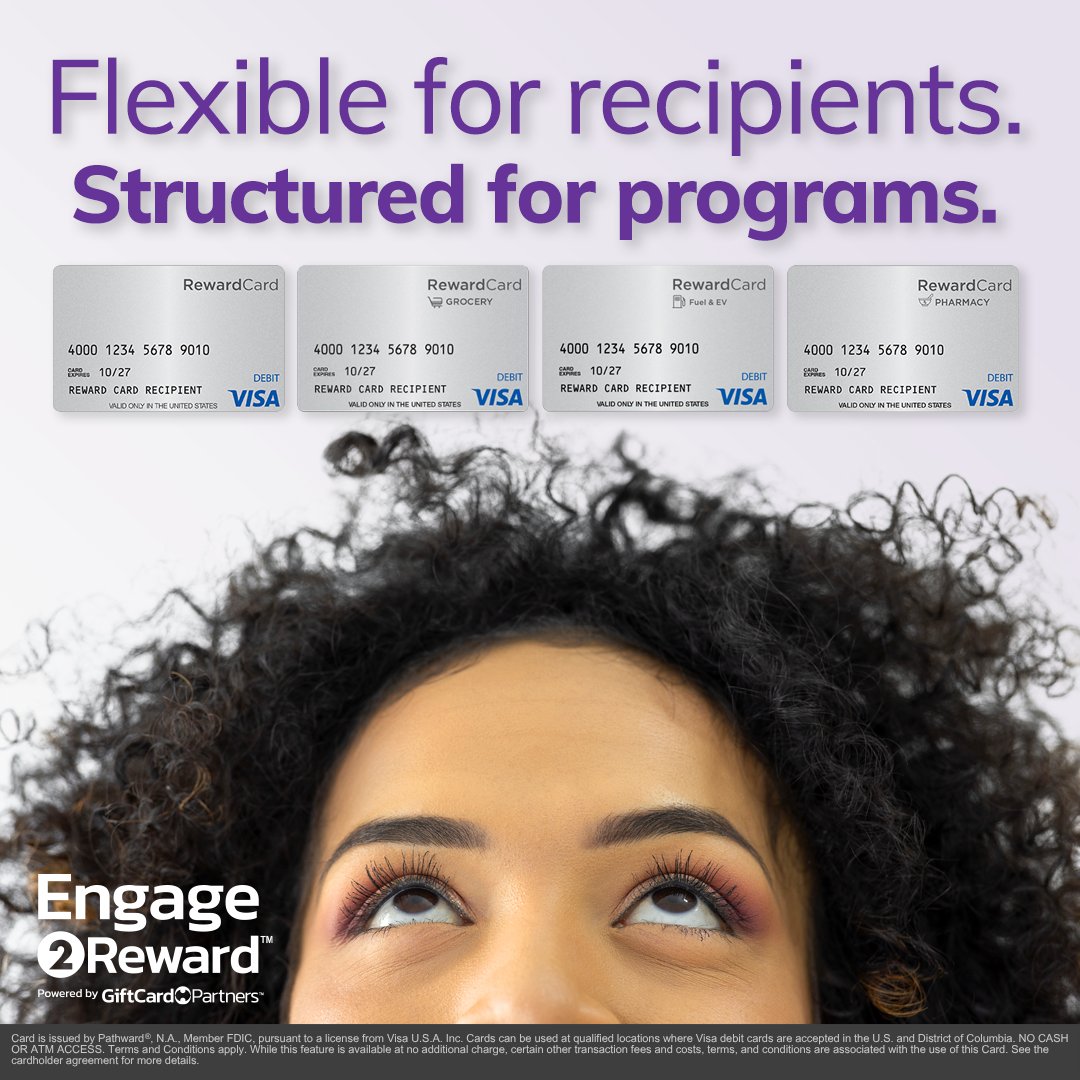 GiftCardPartner's tweet photo. Flexible for recipients.
Structured for programs.
That’s where filtered Visa® Reward Cards fit.
Learn more: https://t.co/uIQaDscsf0 https://t.co/oCxX1Uk3xl