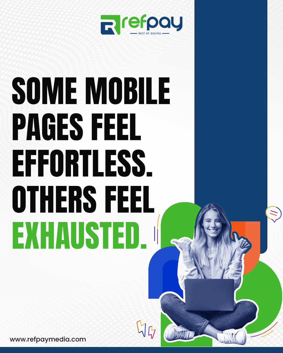 Refpaymedia's tweet photo. The best mobile pages don’t force users to figure things out.
They load fast, feel simple,
 and make action effortless. 📱
Less friction = more conversions.
.
.
.
.
.
#mobilemarketing #uxdesign #conversionoptimization #digitalmarketing #growthmarketing https://t.co/D4Qxg649sb
