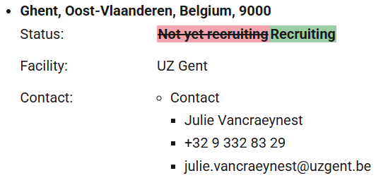 obryanjf's tweet photo. $MSLE 1 site in Belgium; added to recruiting. Recall oral daily pill 5x a week for maybe slow muscle build vs slow waste.  #DMD #Duchenne https://t.co/17VD7noGaD