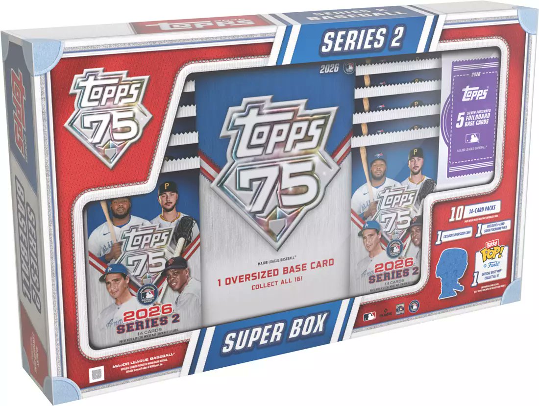SOLELINKS's tweet photo. Ad: 2026 Topps Series 2 Baseball Boxes on DSG

Hanger:https://t.co/Hr7l0oOXrk
Value:https://t.co/ognDBSQ6Ne
Display:https://t.co/QHA8VS9XjD
Super:https://t.co/0ju9yrRCTB https://t.co/1Iwl0WVDUT