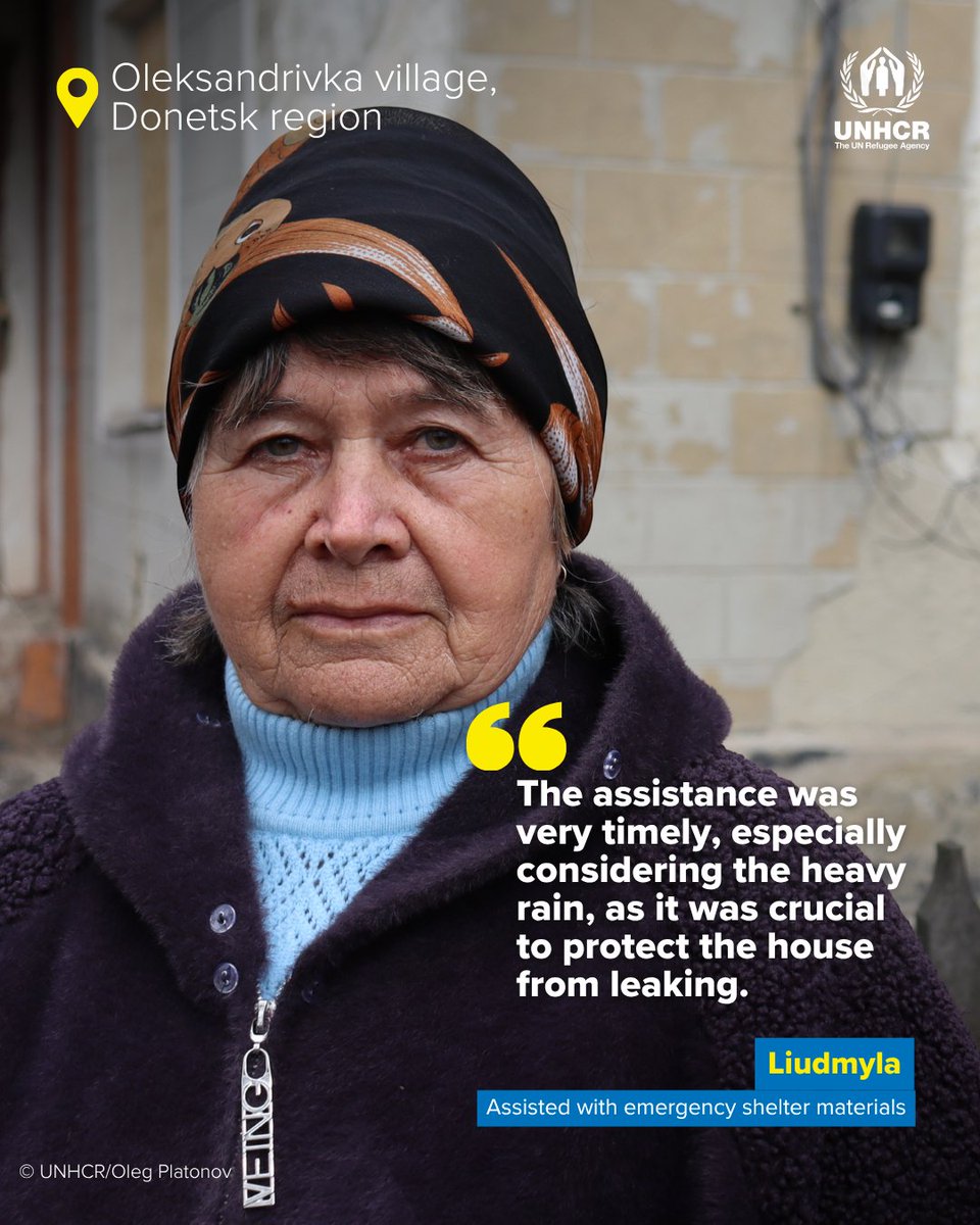 UNHCRUkraine's tweet photo. In Donetsk region🇺🇦, constant attacks continue damaging homes &amp; disrupting lives. Following a drone attack, UNHCR &amp; @charity_aos provided emergency shelter materials to impacted families. Amidst ongoing attacks, emergency assistance remains critical to help people cope &amp; recover. https://t.co/QDQXxi4W0o