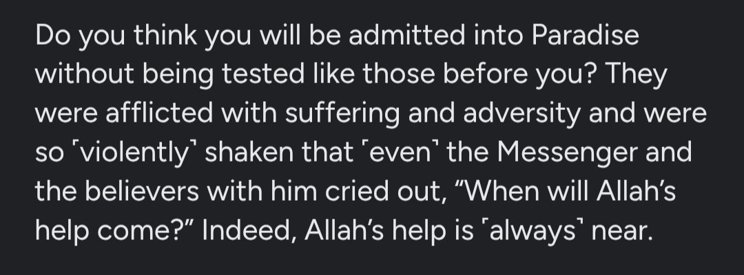 sauban_mohsin's tweet photo. @Edenlife9 Bro expected an instant response from God like it’s customer support. 😭

Even the Prophets and believers were shaken by hardship to the point they cried out for Allah’s help, yet they stayed patient and faithful. https://t.co/hKEjjDf9eR
