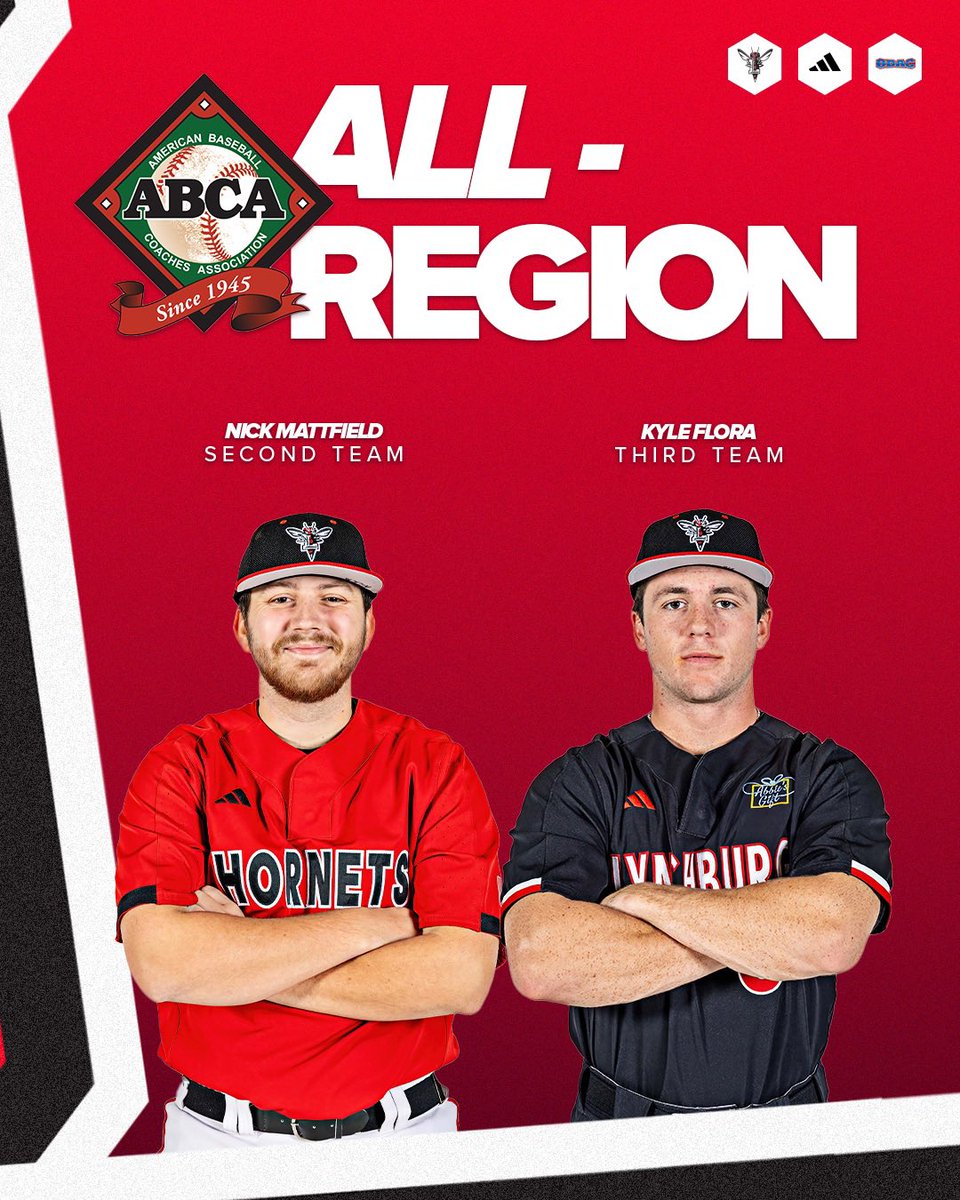 LynchburgBaseBl's tweet photo. ABCA All-Region team for your Hornets. Well deserved recognition for the work these guys put in all year, congratulations‼️ https://t.co/TTo4c3u3fD