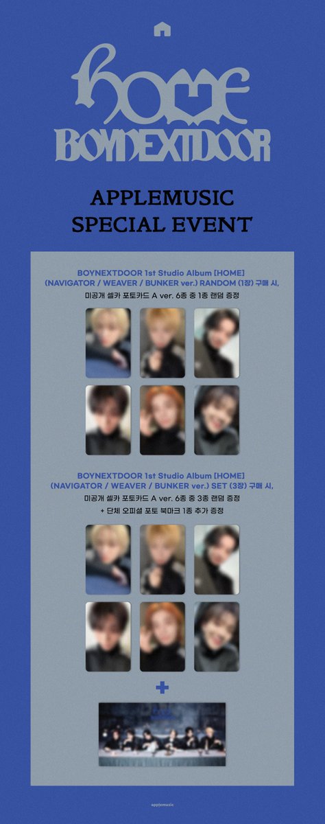 BOYNEXTDOOR [HOME] 店舗特典 公開⊹ ツリーにまとめます📝 ① WEVERSE