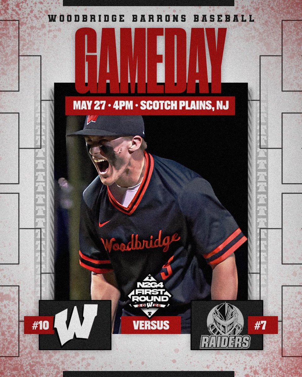 BarronBaseball_'s tweet photo. ‼️Game Day ‼️
NJSIAA N2 G4 RD 1
🕦4P
📍SPF
🆚SPF Raiders
#BarronsBaseball #WeAreBarrons #RingTheBelll @BarronsSports https://t.co/RjReHg5Cjz
