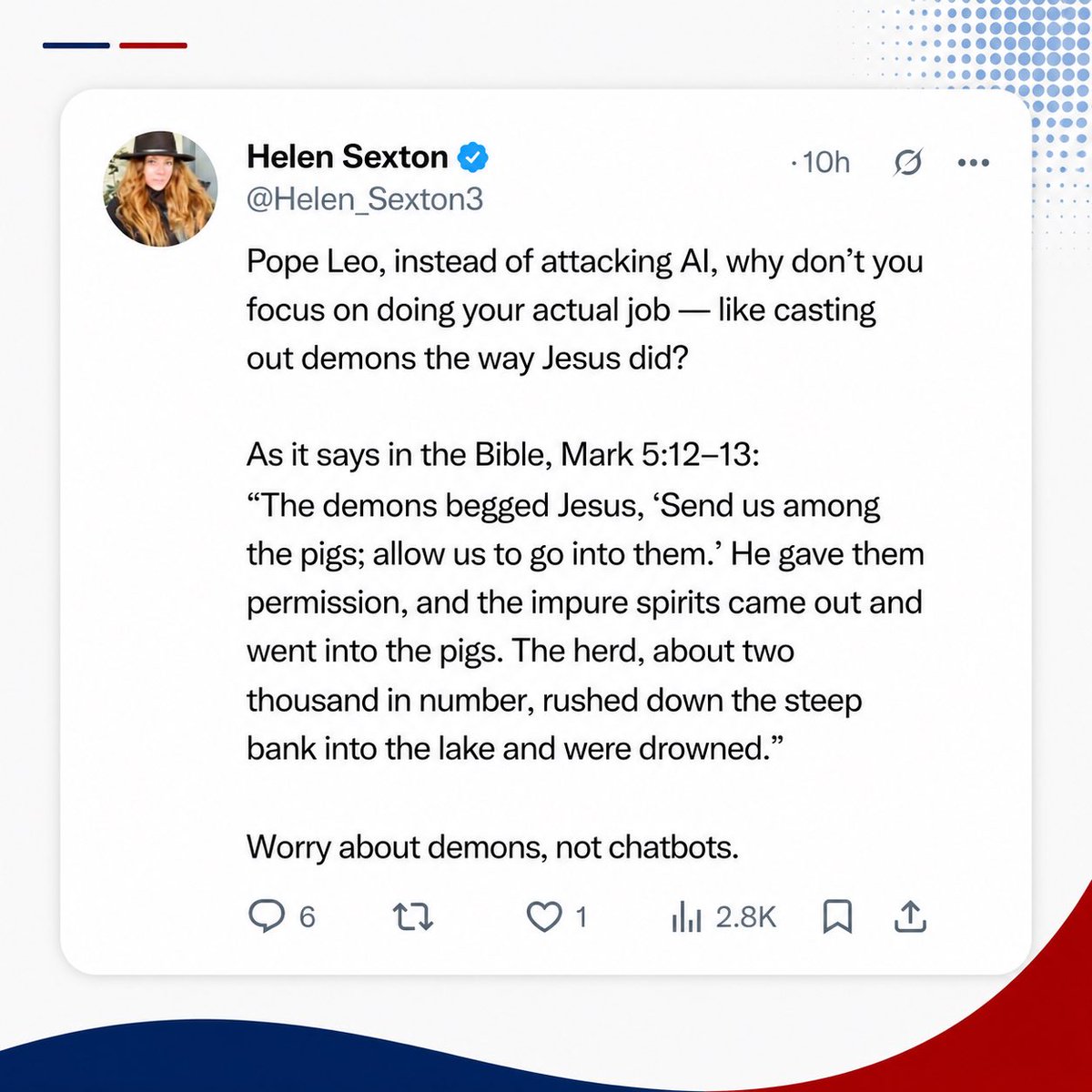 IndianMediabiz's tweet photo. Pope Leo XIV has sparked global debate after releasing a manifesto warning that unchecked AI could deepen inequality, centralize power, spread misinformation, and create new forms of “digital slavery.”

#popeleoxiv #trending #tweet #ai #humanity

(Pope Leo XIV, Al Debate, Tweet) https://t.co/0OgmzA0Spu