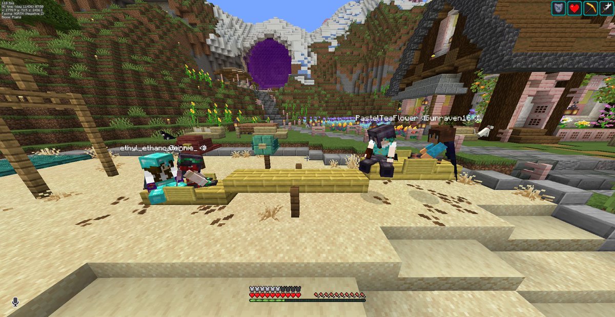 HomeSMP_'s tweet photo. In between working on incredible builds, shops, videos, and streams, its never a bad idea to have a little fun! Ethyl's playground park is the perfect spot to goof off with your friends and have lots and lots of laughter 💕 🤭 

#HomeSMP #minecraft https://t.co/4tLaMeld2j